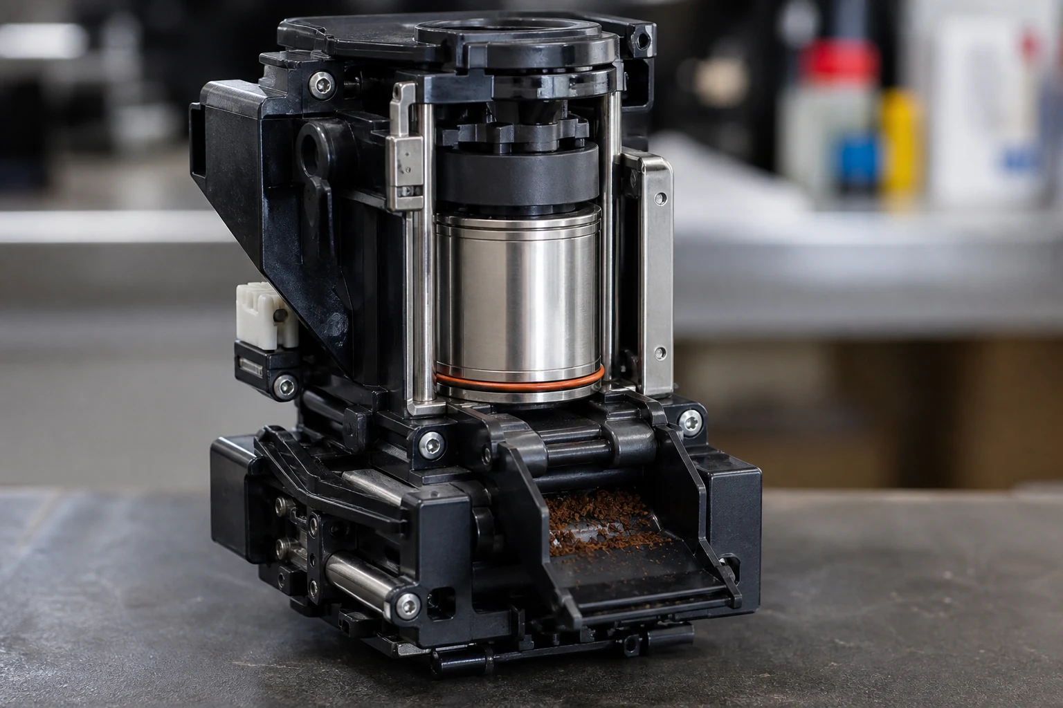 Brew and drive components from a commercial super-automatic